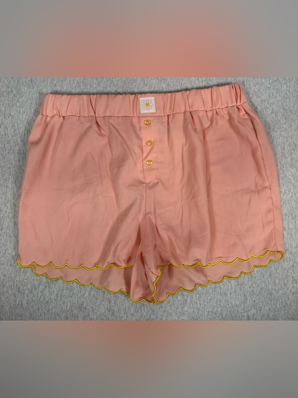 Rae Dunn Daisy Pajama Shorts Coral - Large